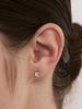 Hei [Sv925] Solo Bezel Round Studs Earring