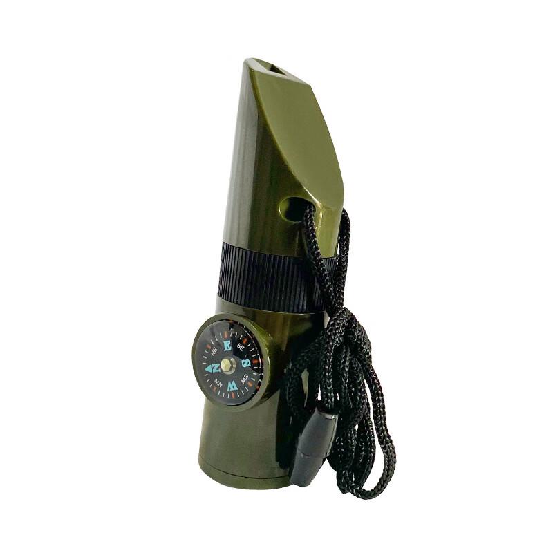 Outdoor Survival Whistle with Thermometer & Compass