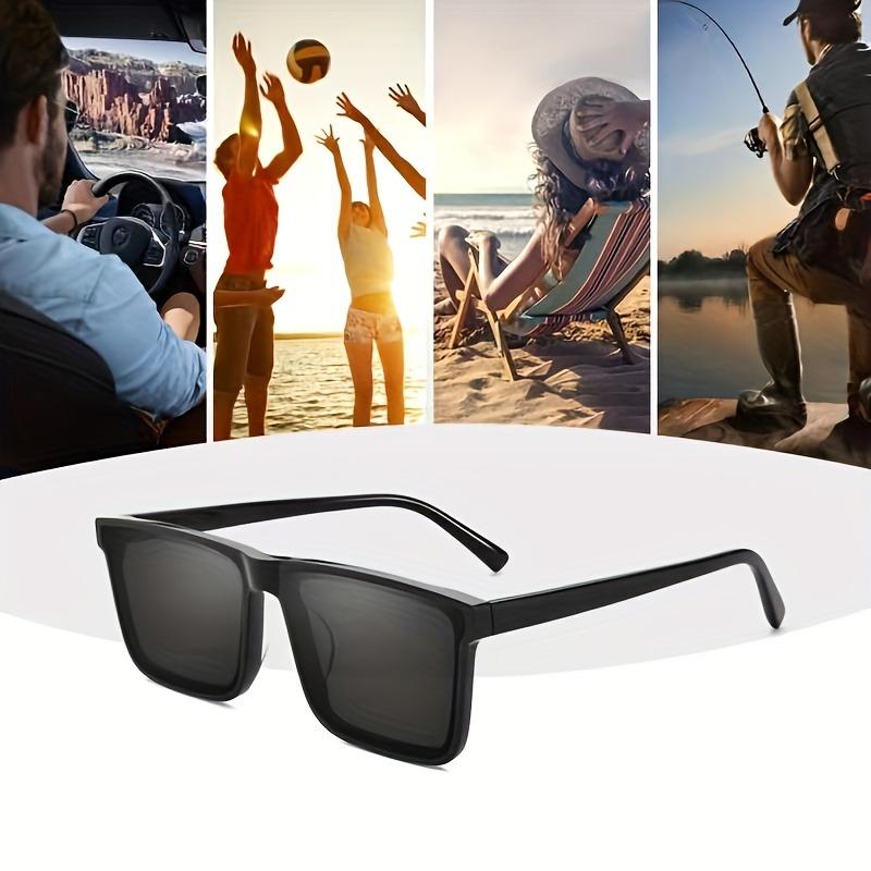 

1pc Men S Simple Black Square Fashion Glassesfor Men Women Outdoor Travel Driving Pography Prop