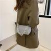 WTEMPO Simple Elegant Casual Rhinestone Silver Black Underarm Bag Women Versatile Party Club Single Shoulder Crossbody Bags Handbags