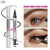 Doppelendiger Siegelstempel Flüssiger Eyeliner Wasserdicht Schnelltrocknend Schwarzer Eyelinerstift mit Eyeliner Kosmetik Augenende Eyeliner