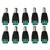 10PCS Male DC Connectors for Power Supply Applications In Black