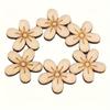 100pcs Flower Wood Cutouts Ornaments Laser Cut Unfinished Wooden Slices for DIY Crafts Painting Tags Wedding Home Decorations