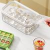Flip Ice Mould Storage Box Plastic Ice Cube Molds Creative 32 Grids Ice Cube Tray  Refrigerator