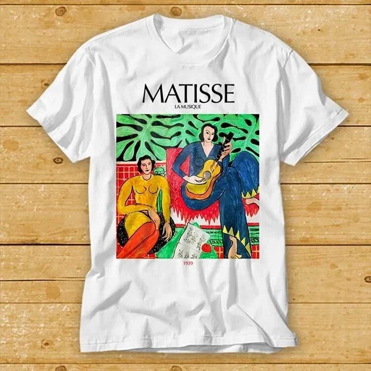 Matisse Painting T Shirt Art Aesthetic Gift Unisex La Musique Henri Artwork 2211 S
