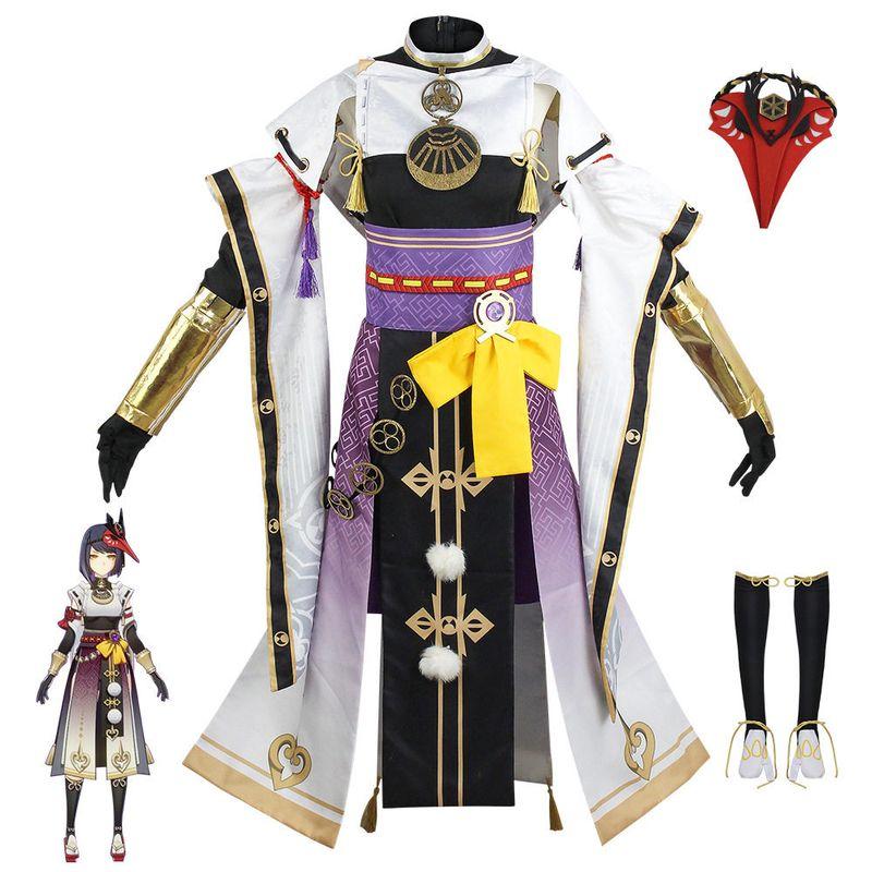 Anime Game Cosplay Costume Kujou Saraha Cosplay Full Set Performance Outfit Halloween Cosplay Outfit