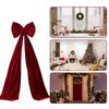 Big Christmas Tree Bow 20 x 71 Inch Extra Large Indoor Velvet Decor Wedding Party Oversized Bow for Door Wall Wedding Engagement