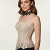 European Royal Court Style Lace Bustier - Body Shaping Mesh Top