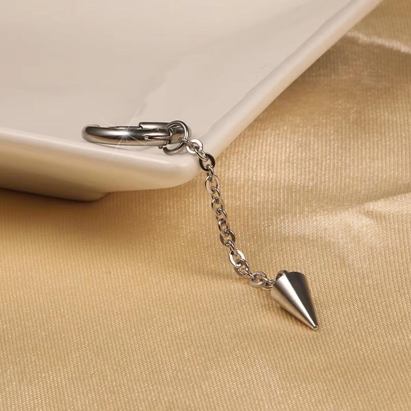 Anime Kpop Demon Hunters Mira Cosplay Earrings Gothic Tassel Chain Eardrop Rivet Pendant Hip Hop Ear Clips Jewelry Accessory