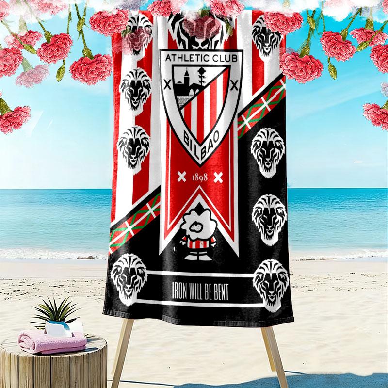 Athletic Club logo Print Beach Towel, Large Soft Quick Dry Towel for Beach Camping Swimming