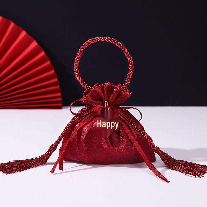 

Элегантная сумка на кулиске - Свадебный пакет для конфет и сувенирная коробочка Red String Handle