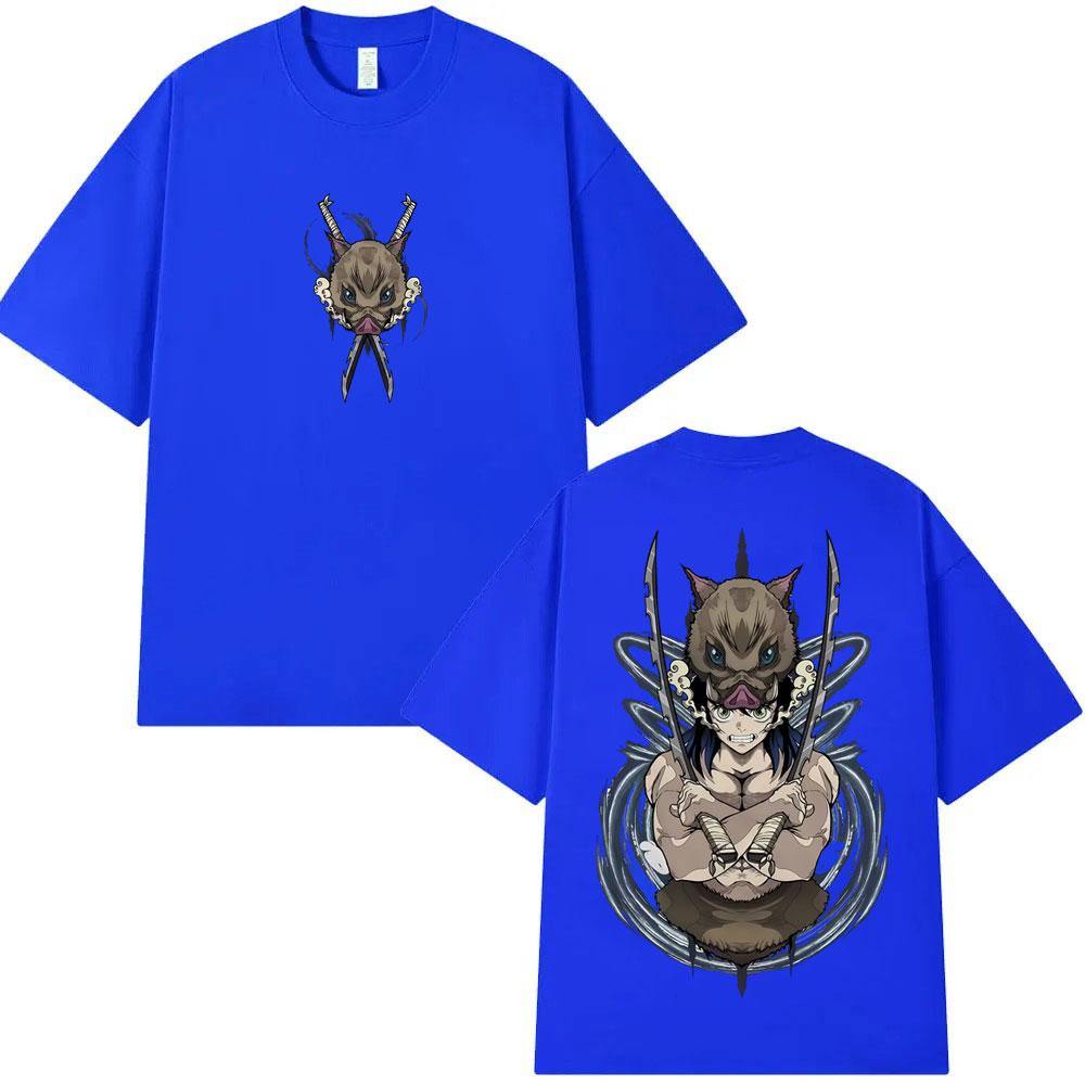 Demon Slayer Hashibira Inosuke Anime Graphic T Shirts Men Women Casual Oversized Short Sleeve T-shirts Men's