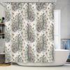 Bathroom Shower Curtain Vintage Floral Botanical Nature Pattern Waterproof Decor Farmhouse Rustic Washable Fabric