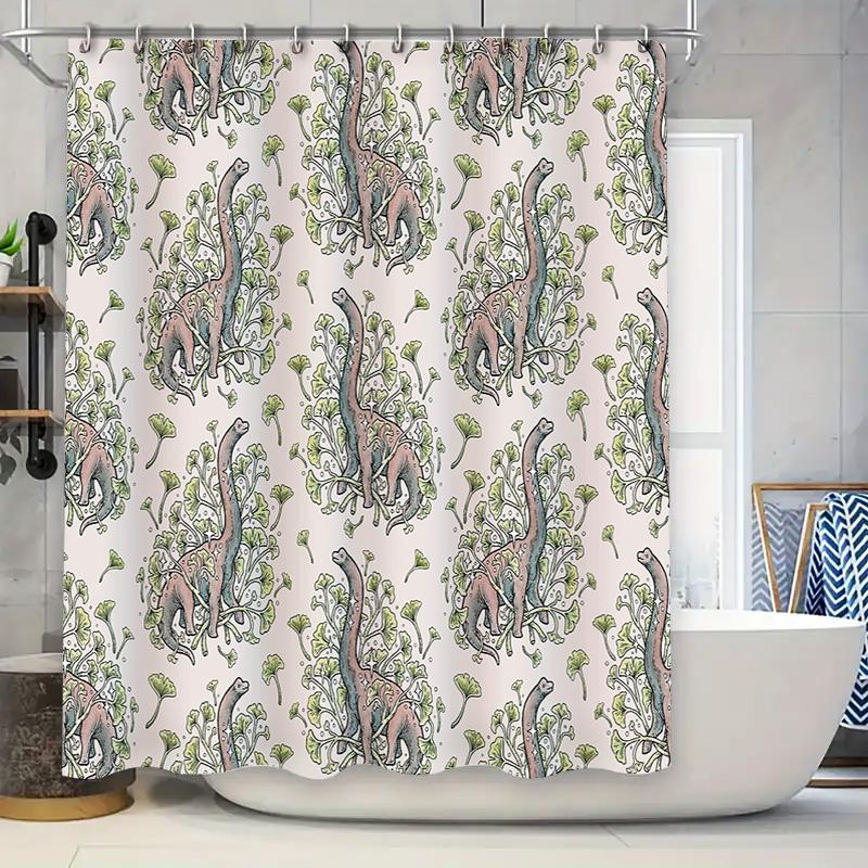 

Bathroom Shower Curtain Vintage Floral Botanical Nature Pattern Waterproof Decor Farmhouse Rustic Washable Fabric W60H190(CM)-1 Pcs