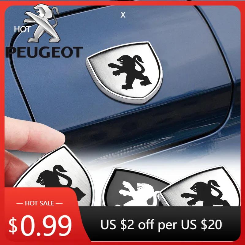 Samolepka na auto Kovový štít Loga na auto Karoserie Kufr Blatník Odznak Samolepka Příslušenství Pro Peugeot 206 307 308 3008 207 208 407 508 20