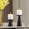 3PCS/SET Cone-shaped Candlestick Wrought Iron Scented Candles Pillar  Festive