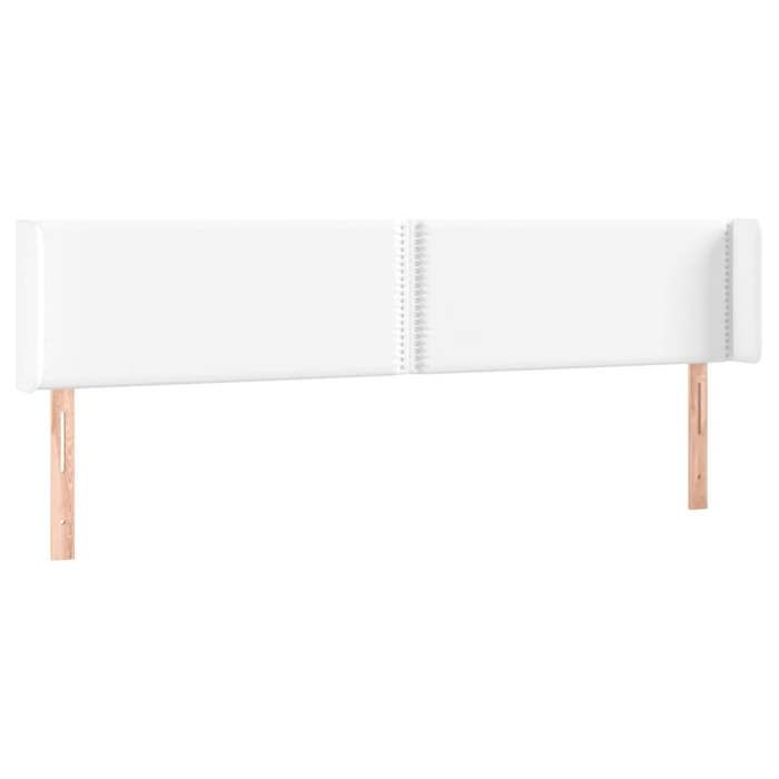 Exclusive House - Headboard with Ears White 203x16x78/88 Cm Faux Leather