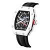 In Stock RM 6702 Slim Barrel Montre Homme Colorful Band Hollow 37.5mm Skeleton Dial Waterproof Sport Casual Quartz Wristwatch