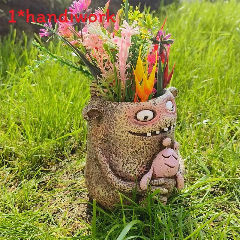 Cartoon Frosch Harz Dekoration Kreativ Lustig Haus Garten Pflanzgefäß Für Kinder Und Erwachsene