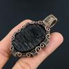 Black Tourmaline Pendant Gemstone Jewelry, 999 Copper Wire Wrapped Pendant, Handmade Amazing Pendant Jewelry
