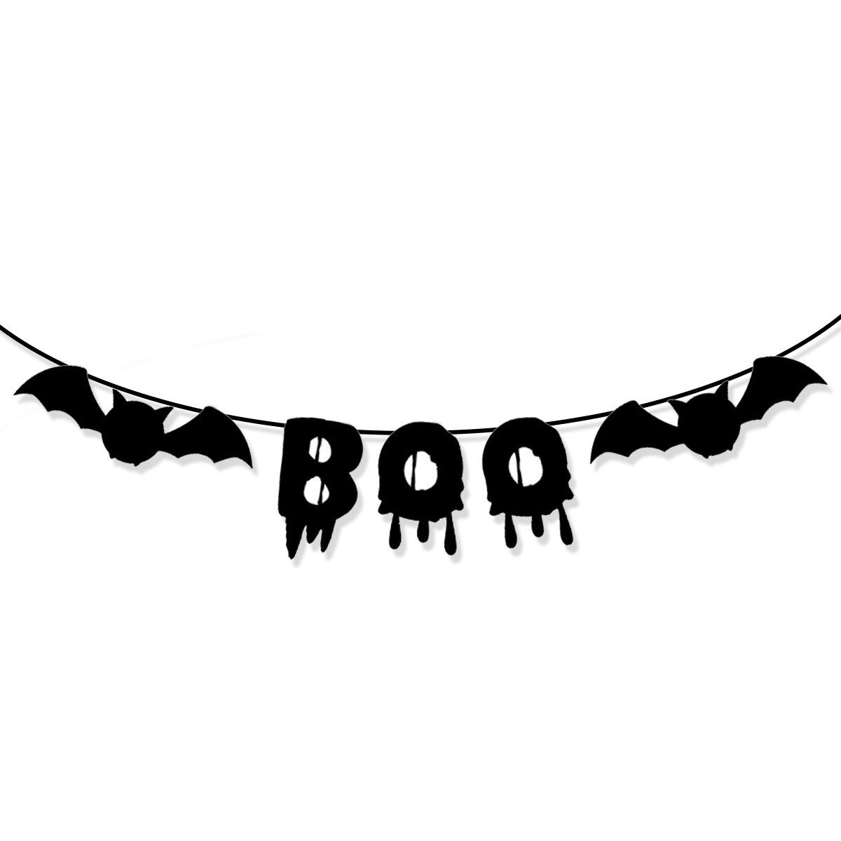 

Прикраси для вечірки на тему Хеллоуїну та жахів Прапори-банери з плямами крові Кажани Ворони Сови Квіти латте Bat BOO La Flag