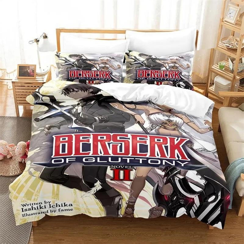 3D Print Anime Berserk Bedding Set Boys Girls Twin Queen Size Duvet Cover Pillowcase Bed Kids Adult Duvet 2/3pcs Duvet Cover