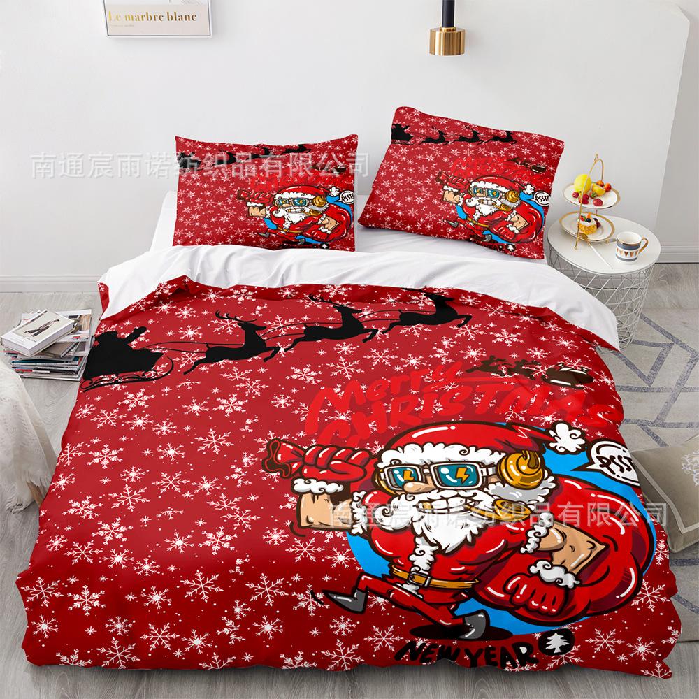 

A Three-Piece Set To Customize Christmas-Themed Bedding And Bedspreads 90 * 200 two-piece set