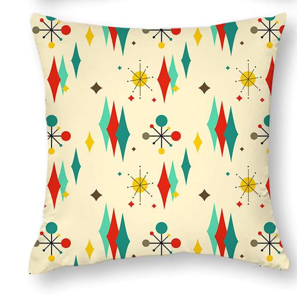 Home Decor Retro Geometric Pattern Digital Print Pillow Covers Pattern Cushion Cover Suitable For Sofa Bedroom Car Pillow Cover