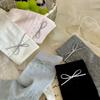Ladies' Spring and Summer Bow Tied Sweet Mesh Mid Calf Boneless Pile Socks