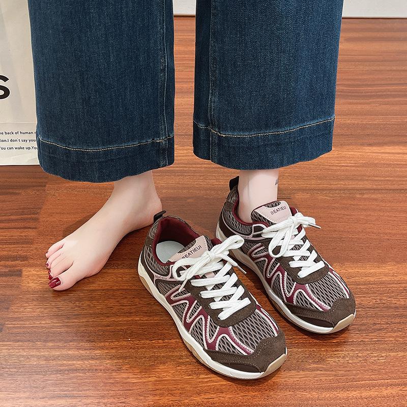 New Fashion Versatile Flat Bottom Breathable Casual Women's Shoes Sports Shoes Round Head Autumn