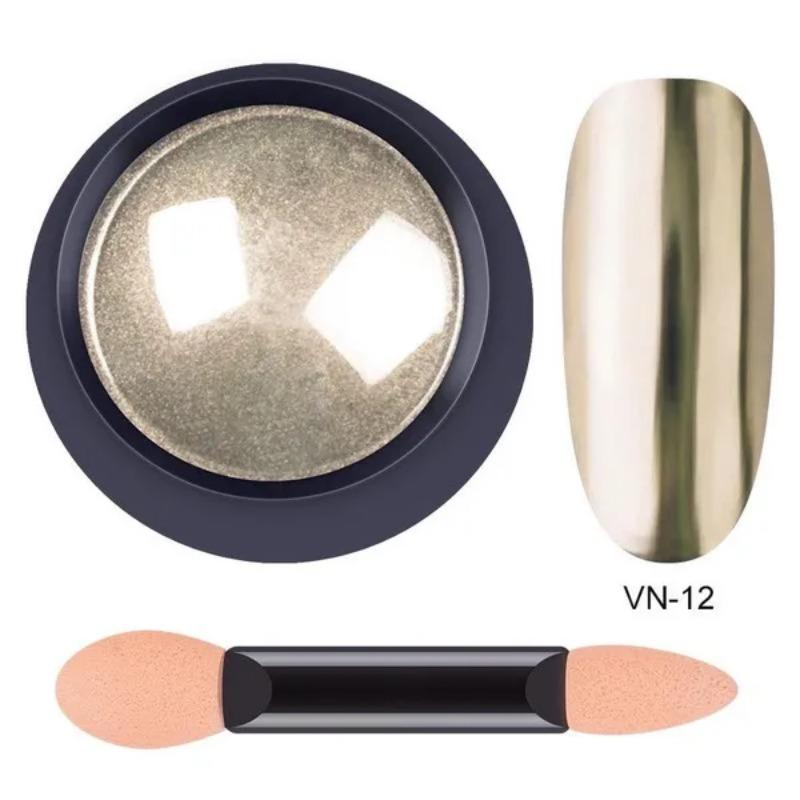 

12 цветов, блестящая пудра для дизайна ногтей, хромированная зеркальная блестящая пигментная пудра для украшения ногтей, маникюр, мигающее украшение для дизайна ногтей