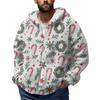 Men'S  Winter Zipper Hooded Fleece Sweatshirt With Patch Pocket Casual Jacket