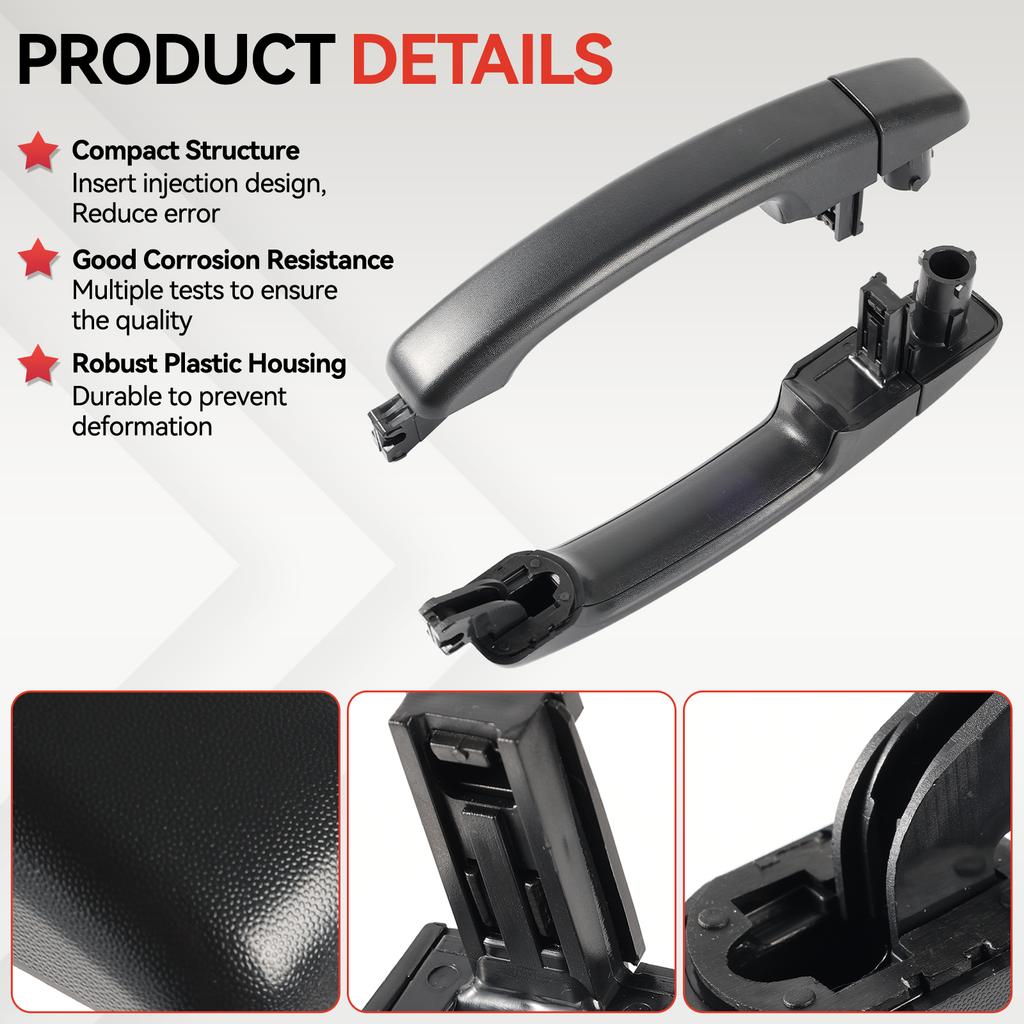For Vauxhall Vivaro B Trafic III 15-19 Vauxhall/Opel Vivaro B Fiat Talento Nissan NV300 Rear Back Door Handle Outer Kit 95518889