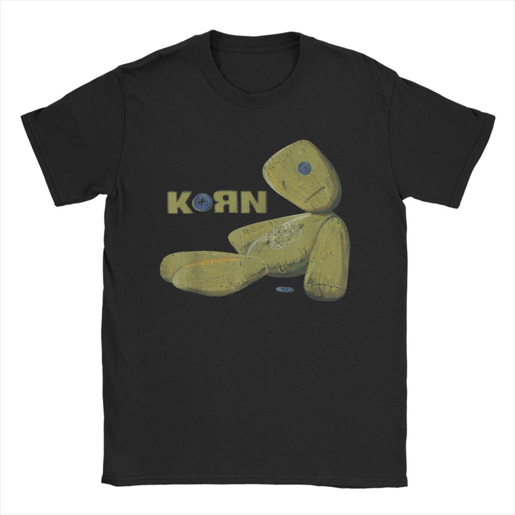 Korn Stoffpuppe T-Shirt Sommer Hip Hop T-Shirts Herren 100% Baumwolle Rundhals Große Größen 5XL T-Shirts Kurzarm Y2K Lustiges T-Shirt