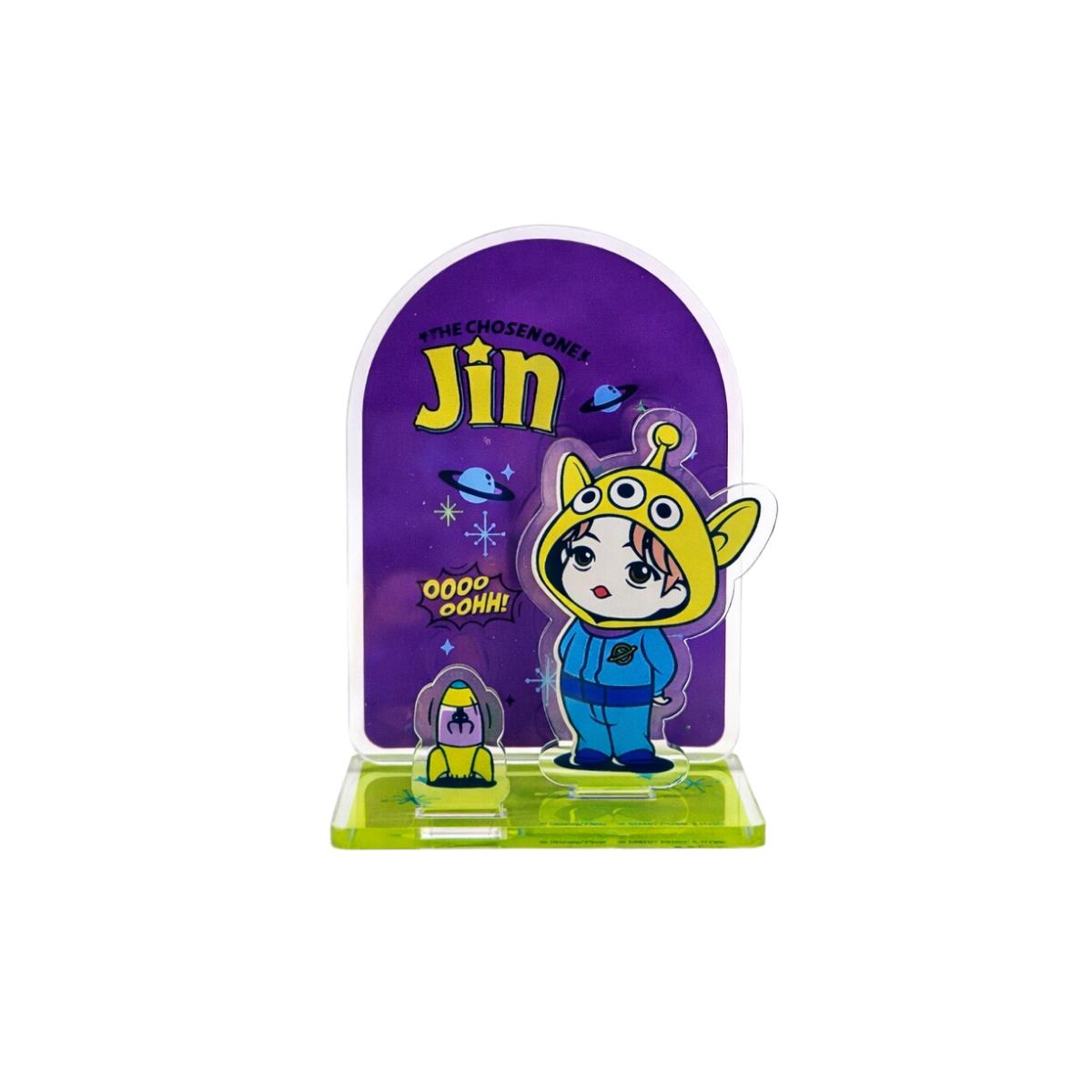 BTS Toy Story x TinyTAN Акриловая подставка ДЖИН в виде Инопланетянина, Декоративная фигурка на стол, Коллекционный товар