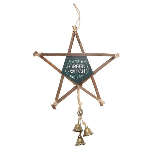 Something Different Green Witch Pentagram Hanging Decoration