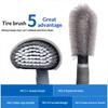 Motorcycle Wheel Detailing Brushes 2Pcs Stain Removal Car Tire Cleaning Tools for Auto SUV Truck Care