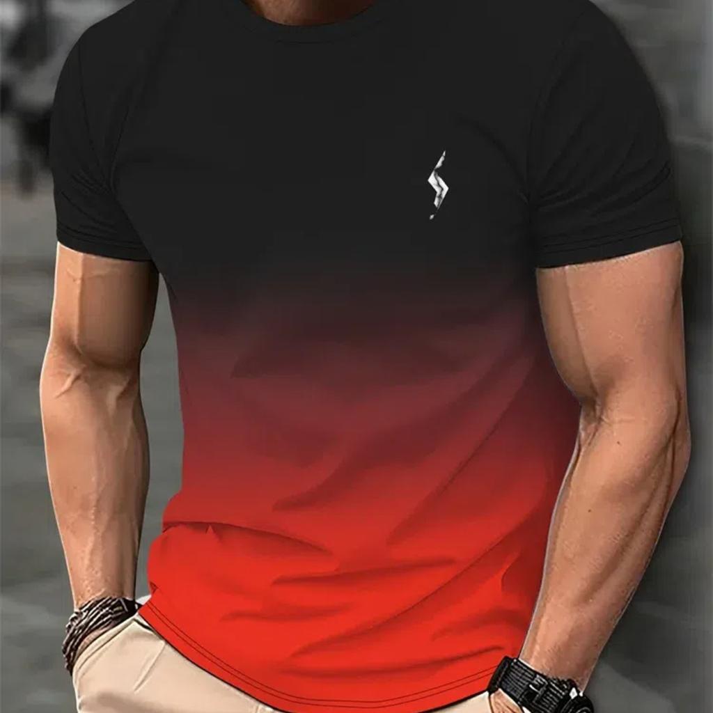 Mens Casual T Shirt Variegated Print T Shirt King Fitness Shirt Oversized Short Sleeve Tops Boys Tops Vintage Mens T Shirts