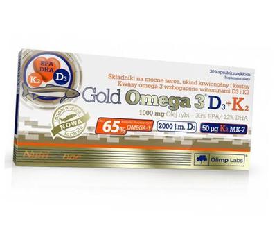 Omega 3 with Vitamins D3 K2, Gold Omega-3 D3+K2, (67283005)