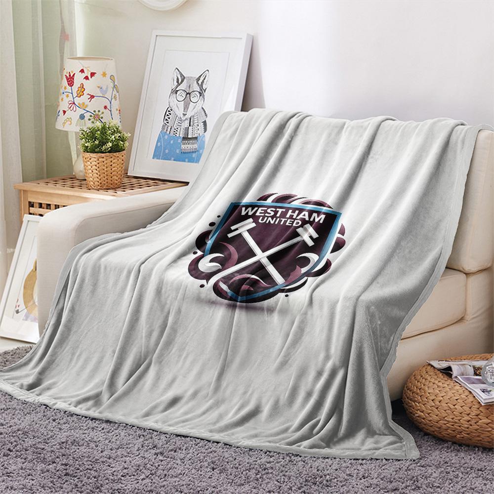West Ham United F.C. Flanelldecke, Hohe Qualität, Bequem für alle Jahreszeiten, Heimdekoration, Wärme und Komfort