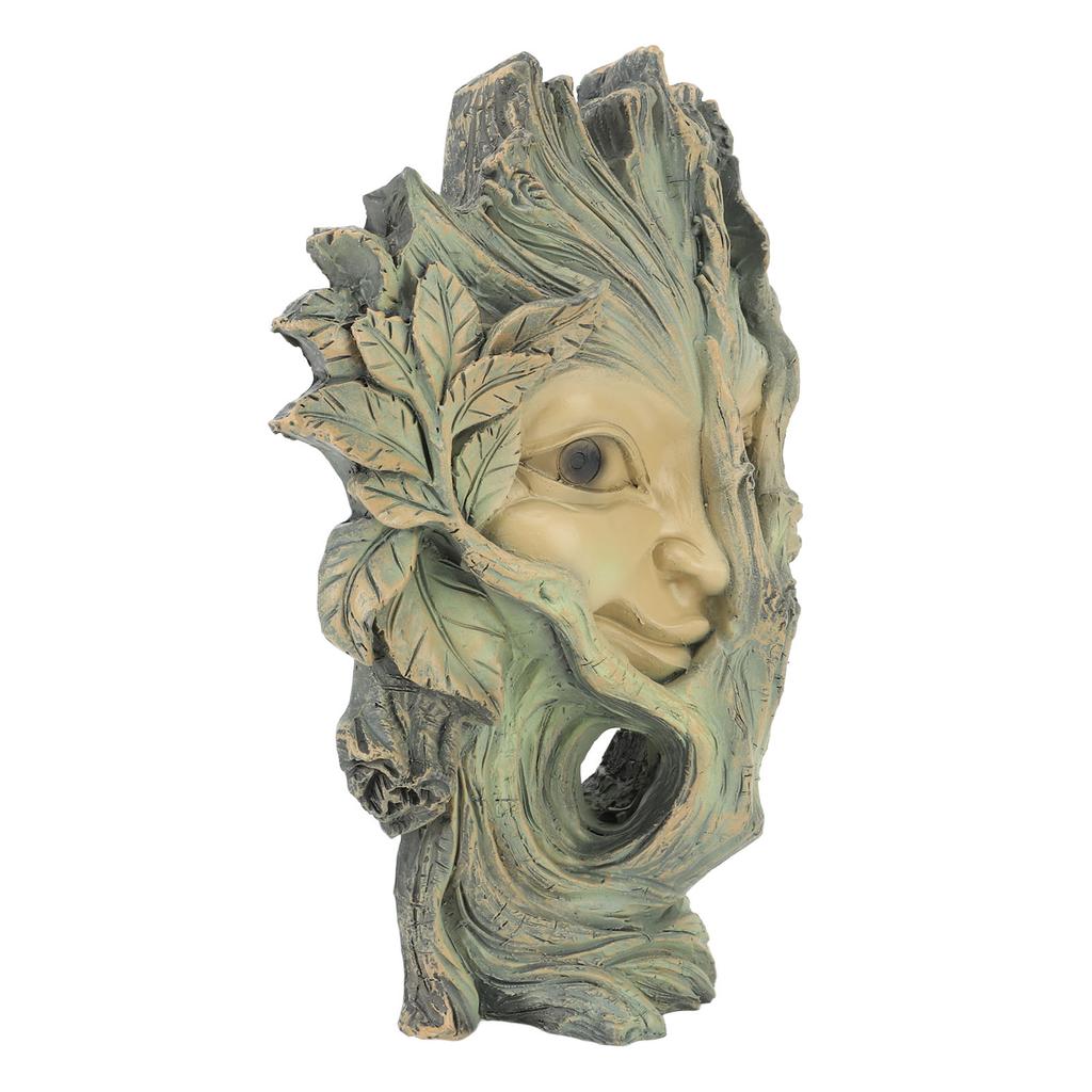 Tree Man Statue Resin Lifelike Decorative Ornament Tree Face Sculpture for Garden Balcony Home