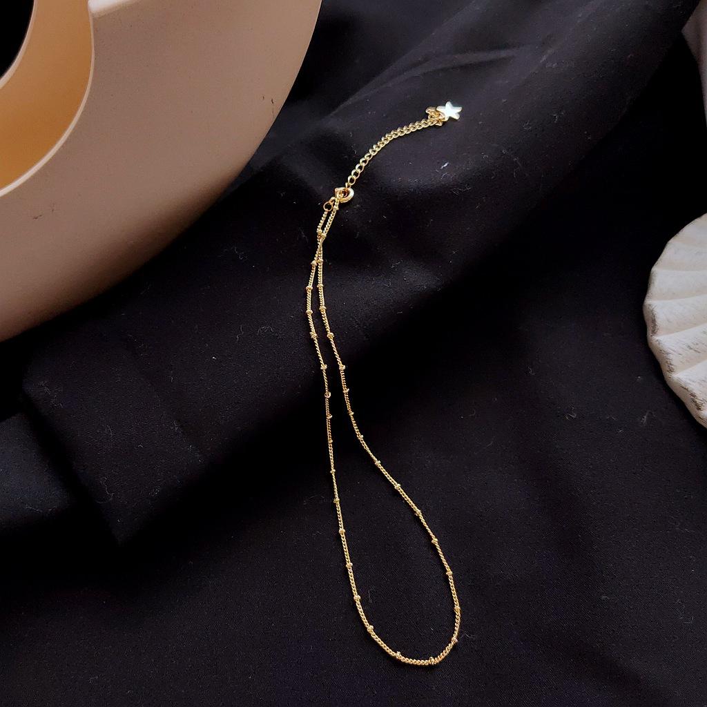 Helle Augen einfache und schöne Echtschmuck Halskette Schlüsselbein Kette Koreanische Version Koreanisches Schmuckstück zarte Halskette Großhandel