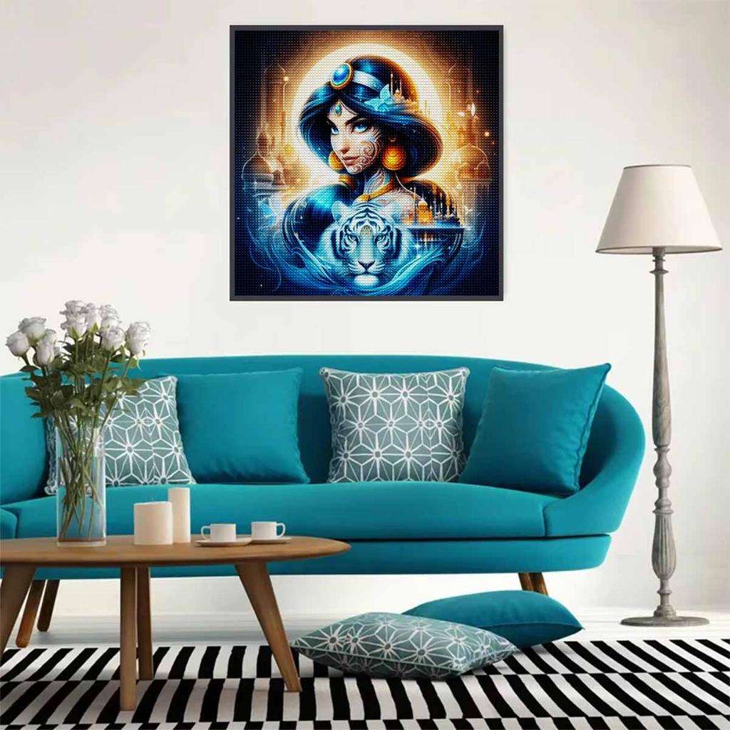 DIY Diamond Painting Round Diamond Beautiful Princess Full Diamond Mosaic Home Decoration Painting Cross Stitch Kit