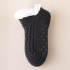 Silica Gel Winter Floor Socks Grid Sleeping Socks Fashion Thicken Velvet Socks  Fall/Winter