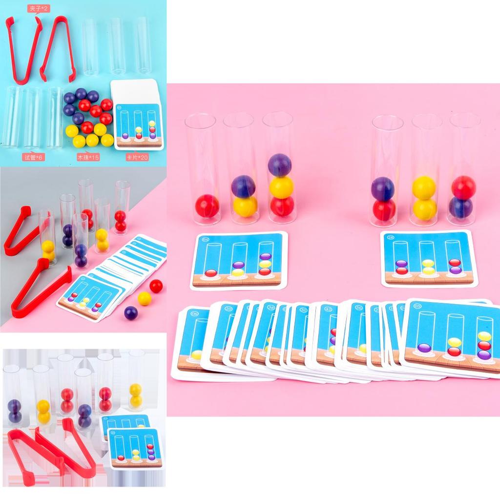 Wooden Thinking Game Beads For Kids Educational Logic And Color Reasoning Toy For Parentchild Play