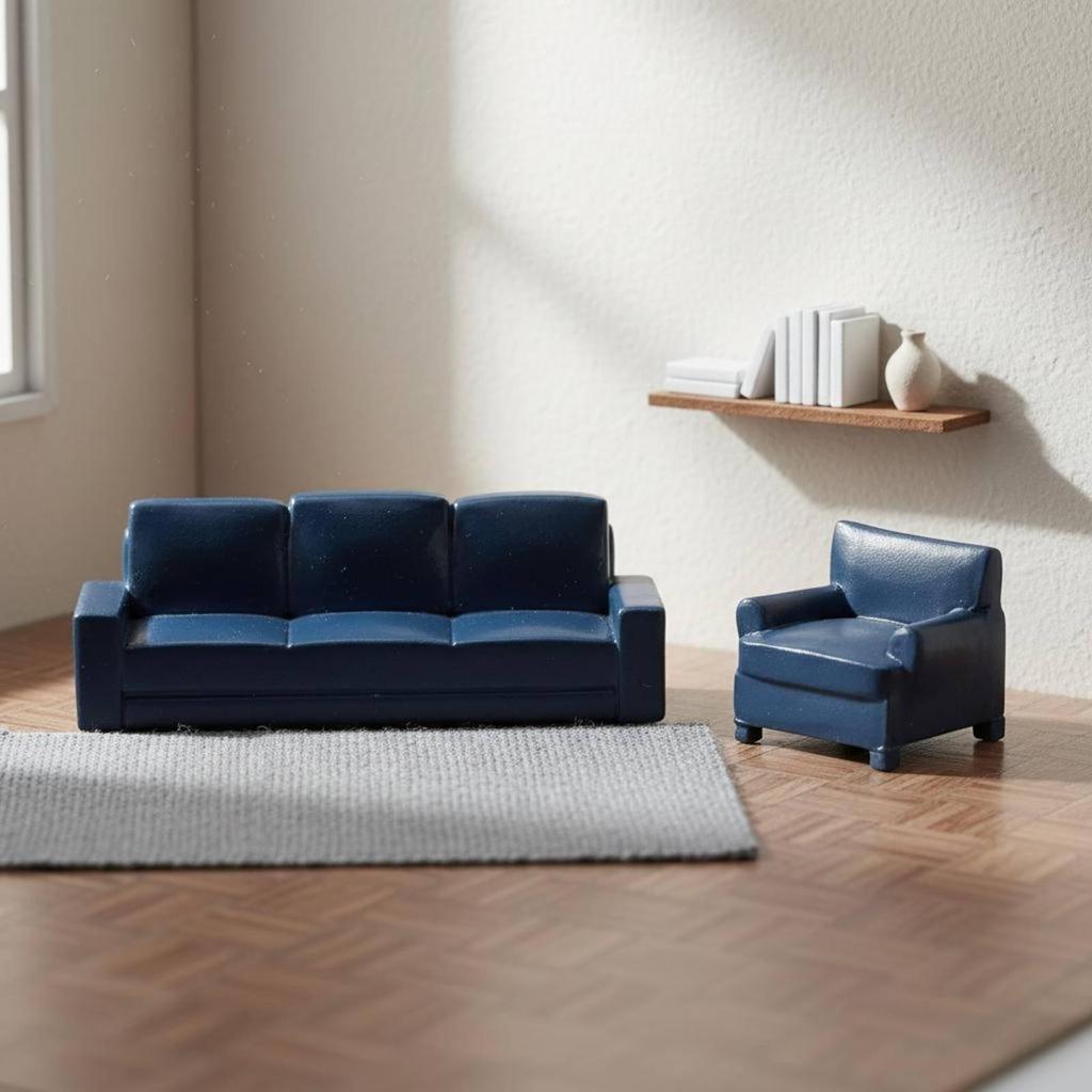 1/64 Scale Sofa Set Photography Props Exquisite Workmanship