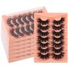 7 Pairs Of Imitation Mink False Eyelashes, Thick Exaggerated Curled Simulated Eyelashes