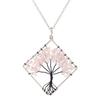 Tree Of Life Square Necklace Natural Irregular Gravel Fashion Accessories Necklace Accessories N51