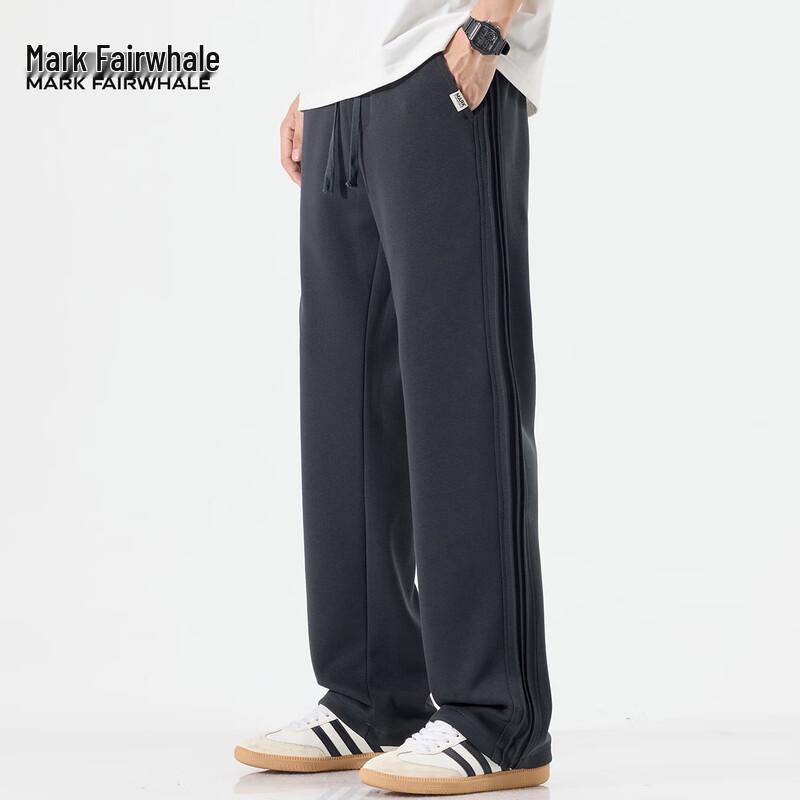 Mark Fairwhale Men's Heavyweight Side Stripe Straight-Leg Casual Pants