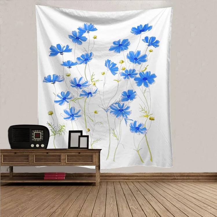 Simple Floral Pattern Tapestry Bedroom Living Room Tapestry Home Wall Decoration Tapestry